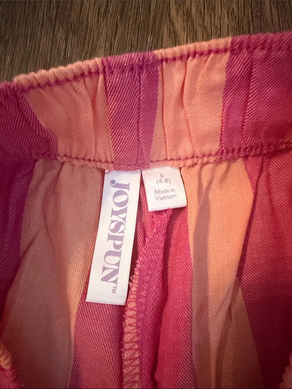 Pink & Peach Striped Women's Shorts